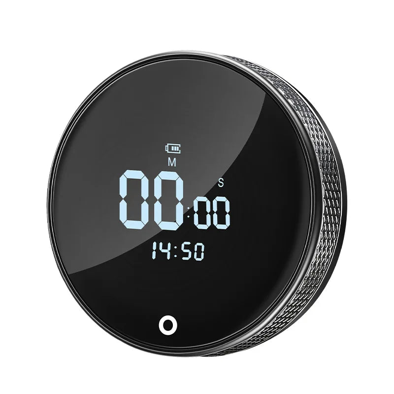 USB Charging Electronic Timer Magnetic Suction Rotary Timer Kitchen Baking Student Countdown Manage