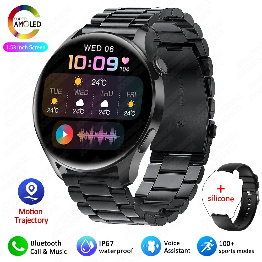 2026 New Smart Watch Men Full Touch Screen Heart Rate Health Monitor Sports Watches Bluetooth Call Smartwatch Man