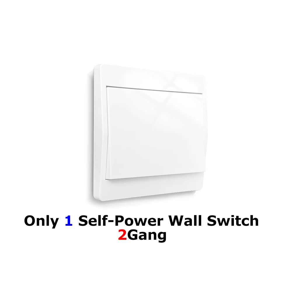 433MHz Wireless Smart On Off Switch 220V Mini Relay,86 Self-Powered Push Button Wall Switch No Need Battery for Home Improvement