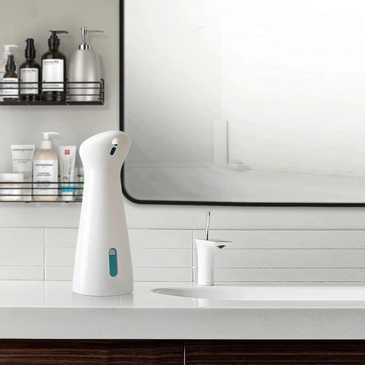 Automatic Sensor Hand Soap Dispenser, Smart Wash Handpiece, White, High Quality ABS, Waterproof for Bathroom