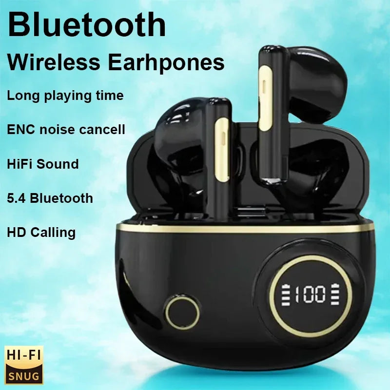 Newest Bluetooth Earphone Wireless Headphone ENC Noise Cancelling Earbuds TWS Pro5 HiFi Stereo Headset For Xiaomi Air iPad