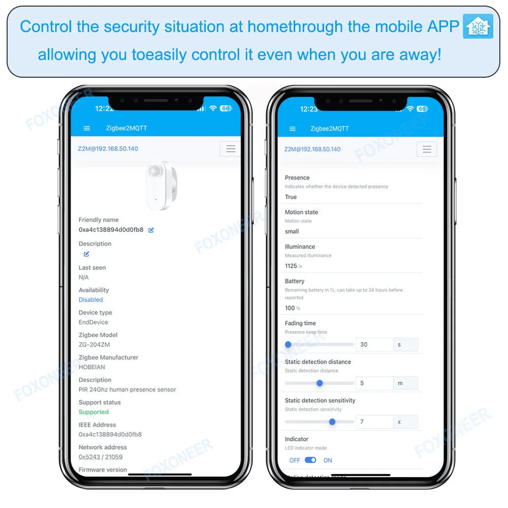 Smart Zigbee Human Presence Sensor 24G MmWave Radar +PIR,Luminance detection Use Battery Support Zigbee2mqtt Home Assistant