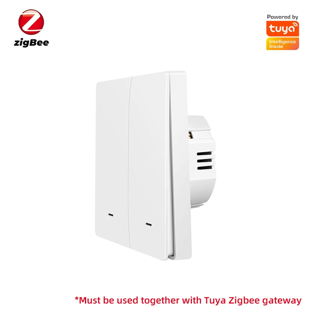 Tuya Smart Wall Light Switch Push Button Control No/With Neutral Wire APP Remote Timing  Support Alexa Google Home Yandex Alice