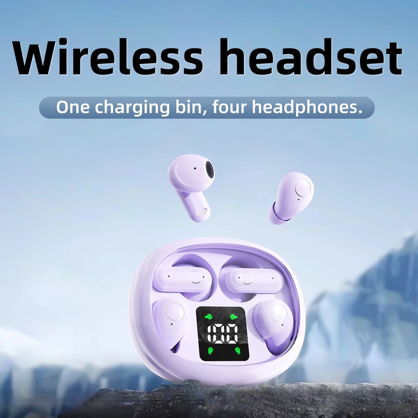 2026 New Design True Wireless In-Ear And Clip-On TWS Couples Fasion Daul Headset Mini Couples Earbuds Gaming TWS Earphones