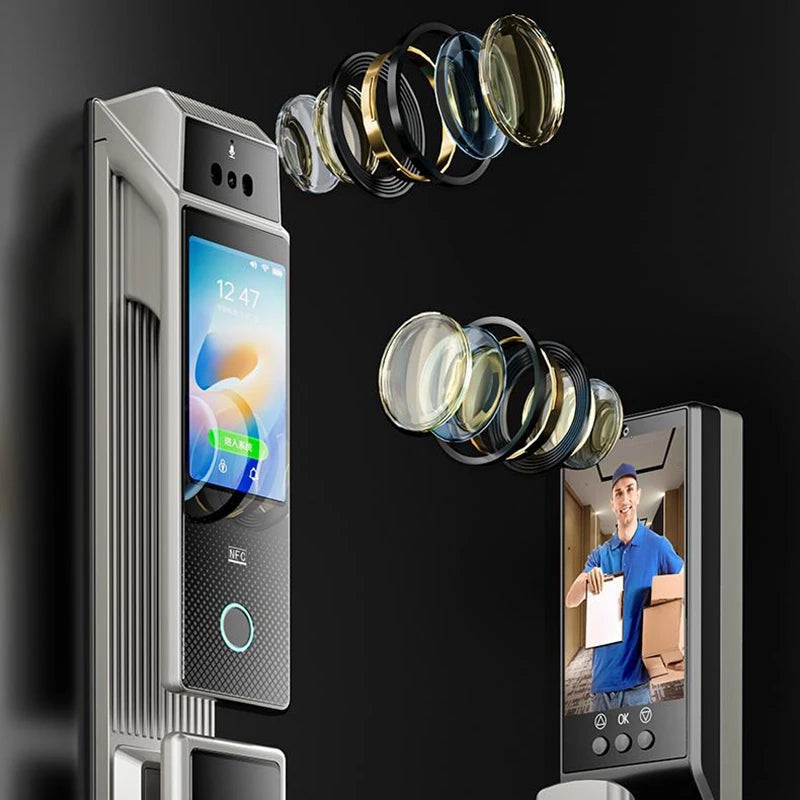 Q6 3D Face Recognition Smart Door Lock Fingerprint WIFI APP Remote Control Home Security Gate Electronic Lock