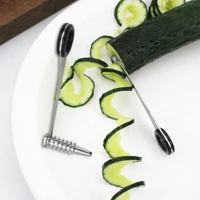 Spiral Slicer Twister Blade Cucumber Curler Salad Twister for Cutting Cucumber Rolls Carrot  Home Kitchen Vegetable Cutter Tool