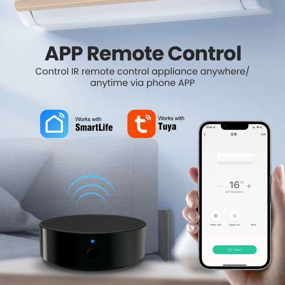 AVATTO Tuya WiFi Smart RF IR Remote Control ,universal remote controller Supports all household appliances and Alexa Google Home