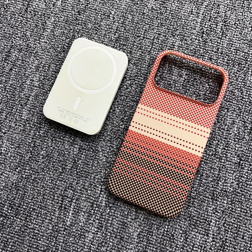 Ultra Slim Rugged Carbon Fibre Magnetic Case For iPhone 17 Air 16 15 14 13 12 Pro Max Plus Frameless Thin for Magsafe PC Cover