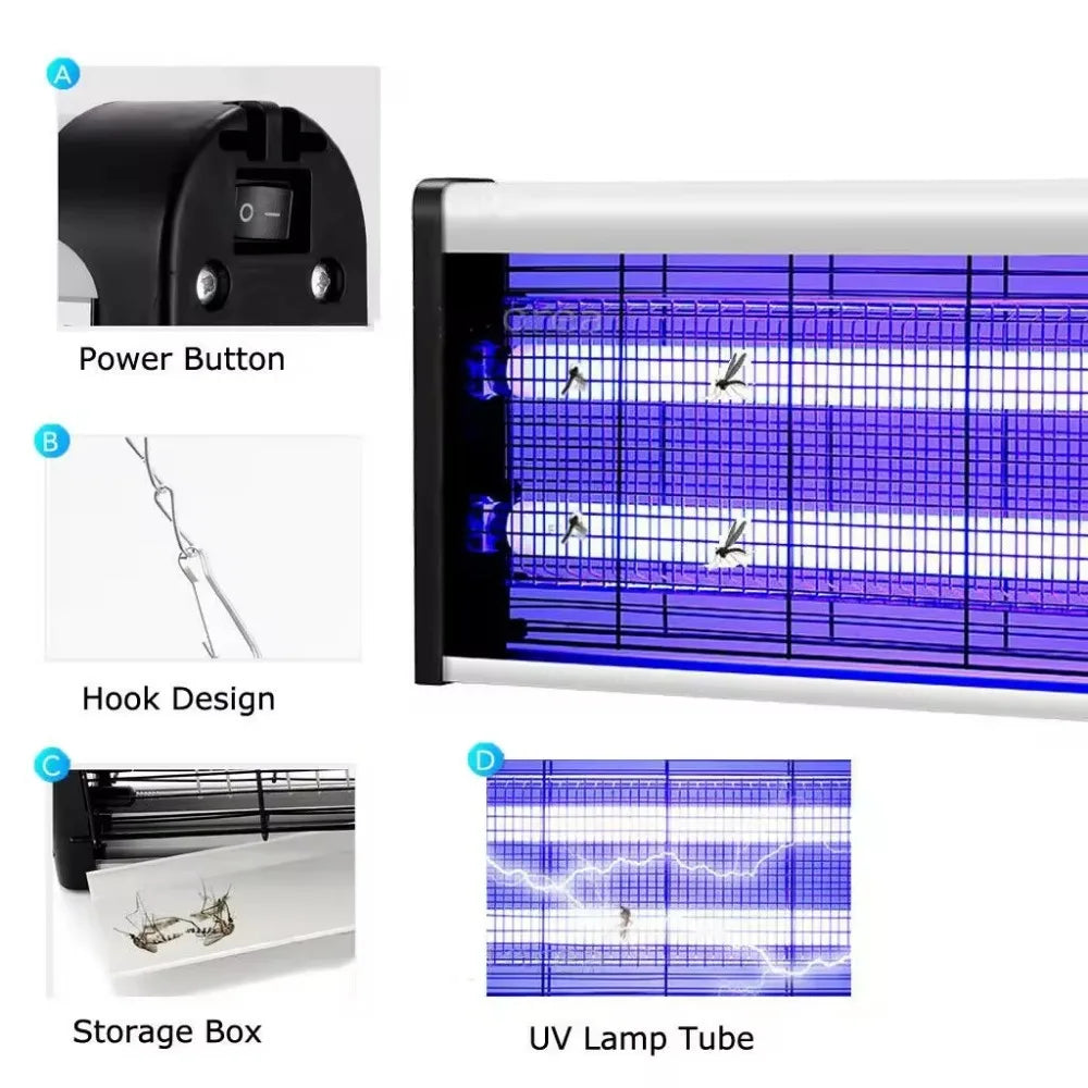 220V 8W Electric Insect Killer Electric Pest Repellent UV & LED Lamp Mosquito Killer Lamp Powerful Bug Electric Mosquito Kill