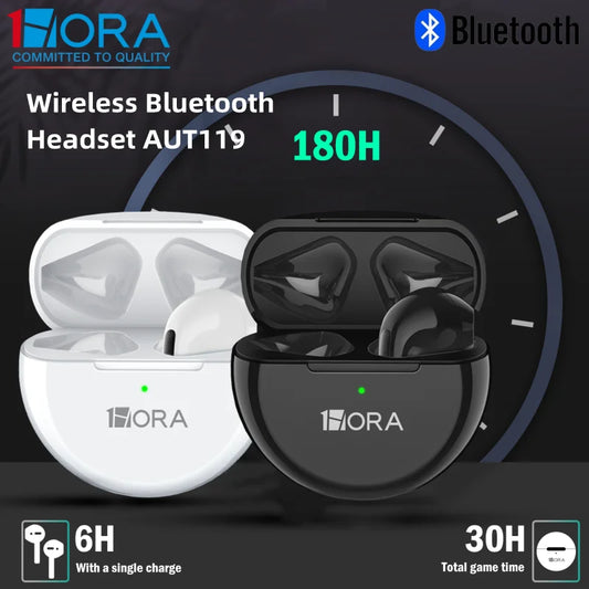 1HORA AUT119 Wireless headphones TWS Bluetooth 5.3 Clear sound In-ear headset Compatible with IOS/Android/tablets