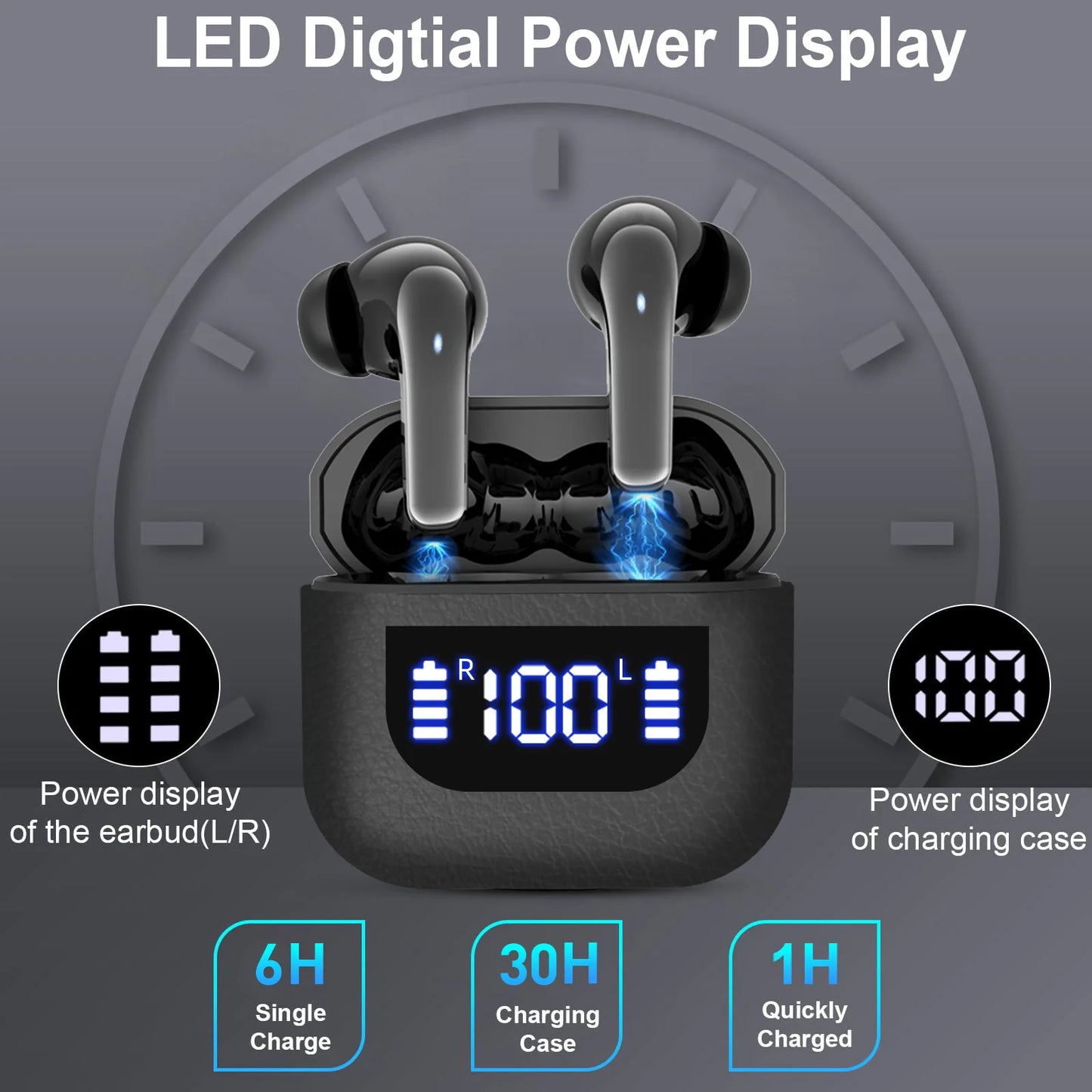 TWS K07 wireless earphones, heavy bass stereo noise reduction for calls, ultra-long battery life, low-latency game mode
