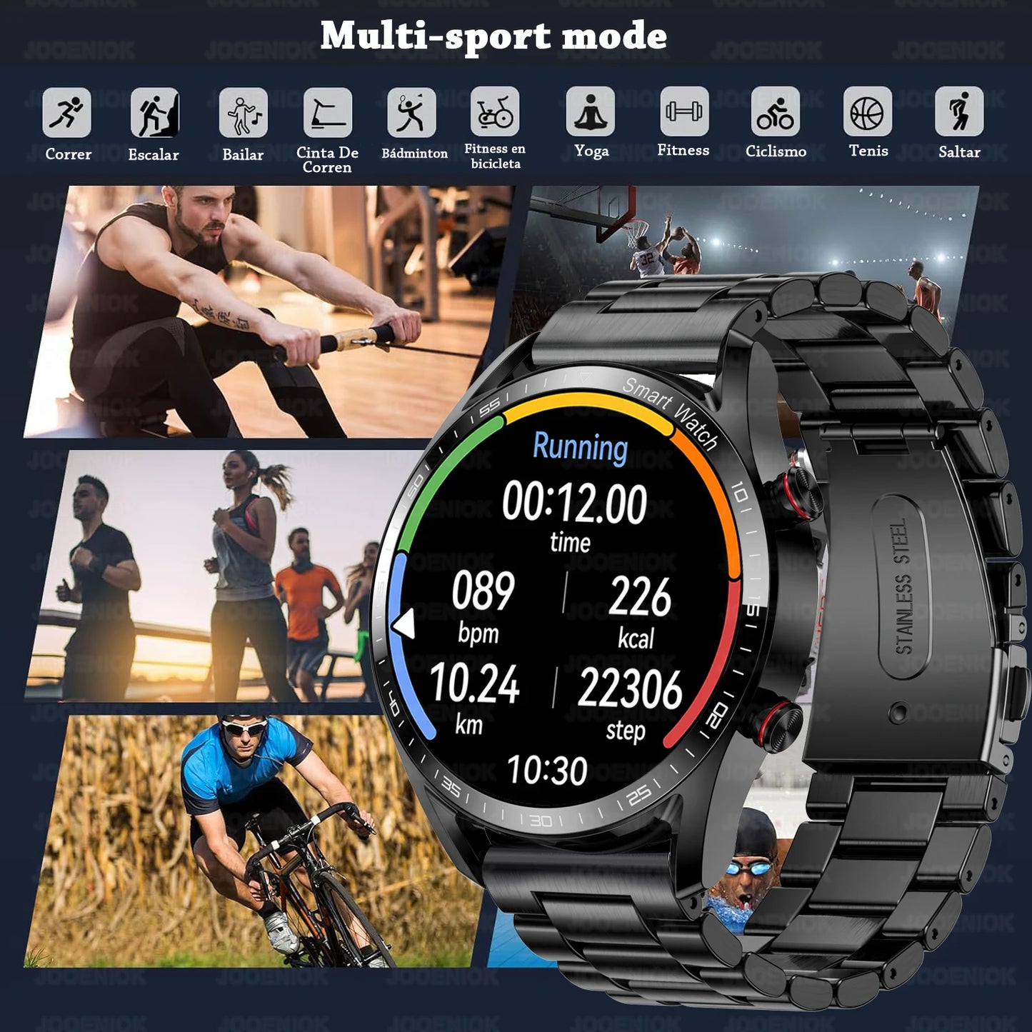 ChiBear New 1.53inch Bluetooth Call Smart Watch Men Multi-Sport Mode Heart Rate Health Monitoring Waterproof Business Smartwatch